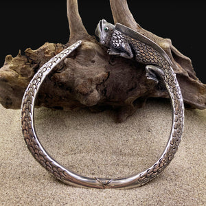 Sterling Silver Iguana Statement Necklace-Jenstones Jewelry