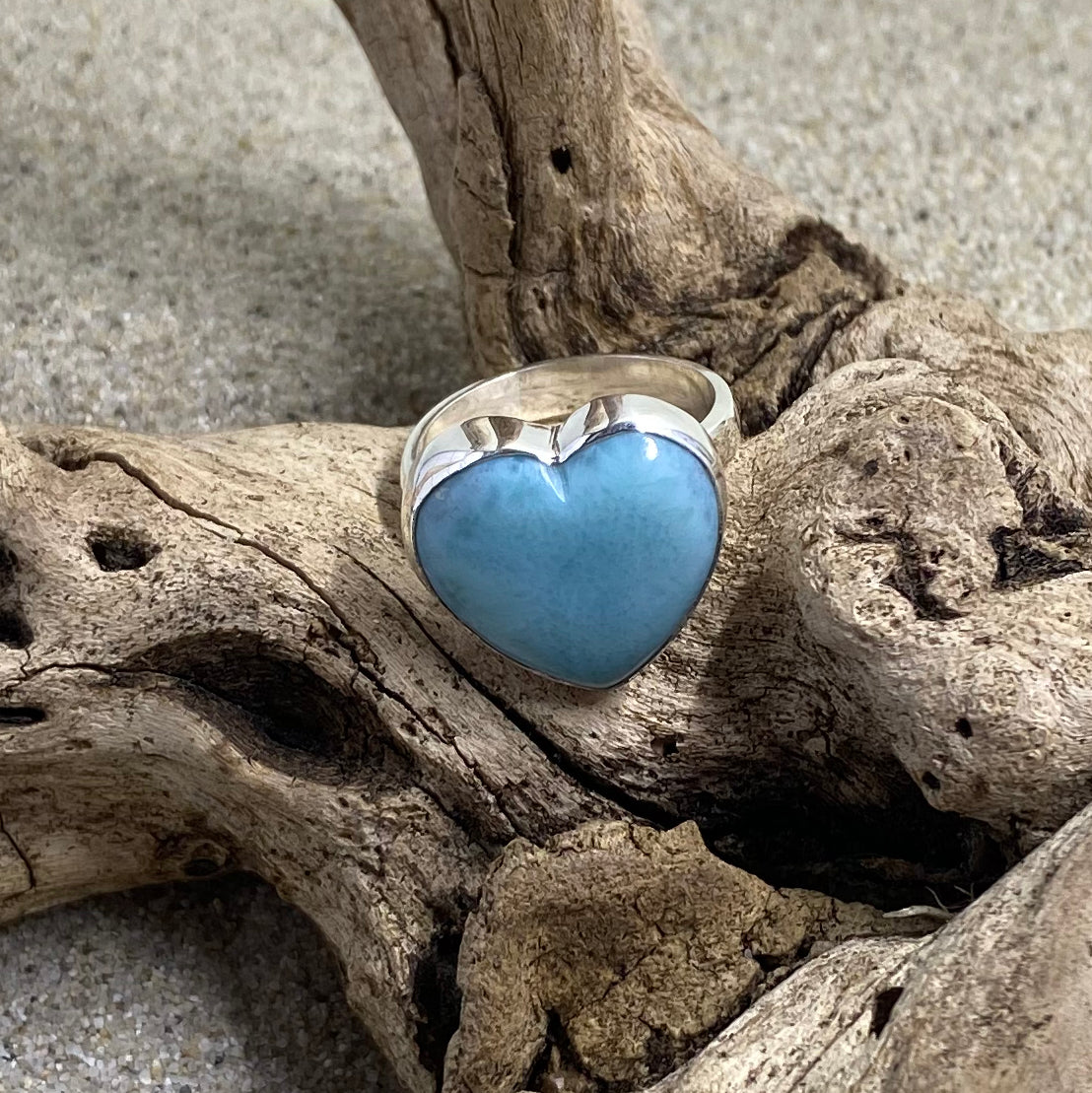 Petite Larimar Heart Ring-Jenstones Jewelry
