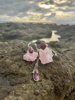 Load image into Gallery viewer, Faceted Red Ruby Tear Necklace-Jenstones Jewelry

