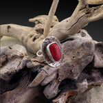 Load image into Gallery viewer, Red Coral Ring-Jenstones Jewelry
