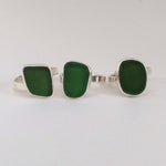 Load image into Gallery viewer, Sea Glass Ring Deep Green-Jenstones Jewelry
