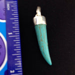 Load image into Gallery viewer, Tusk Pendant, Sterling with Turquoise-Jenstones Jewelry
