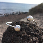 Load image into Gallery viewer, Wrap Bangle White Pearl-Jenstones Jewelry
