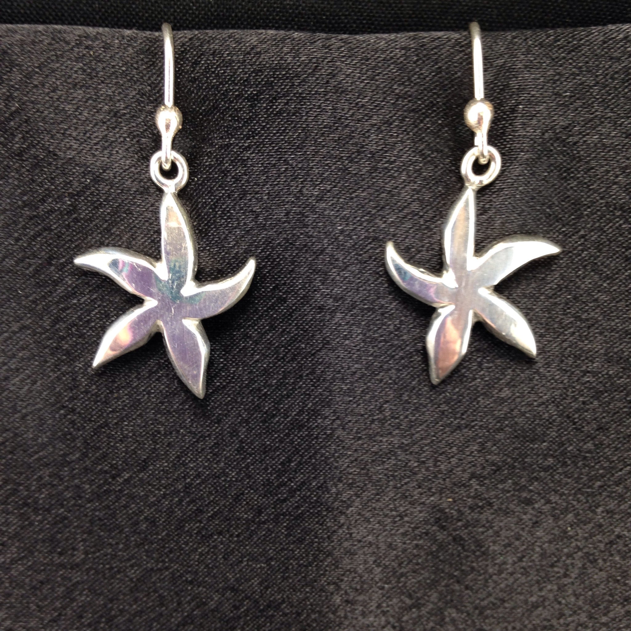 Drop Earrings Silver Starfish-Jenstones Jewelry