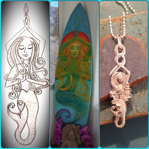 Pendant Goddess Of Eternal Waves Sterling-Jenstones Jewelry