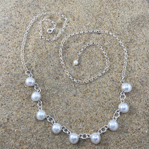 White Fresh Water Pearl Necklace-Jenstones Jewelry