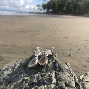 Geode & Herkimer Diamond Druzy Earrings-Jenstones Jewelry