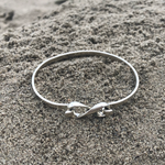 Load image into Gallery viewer, Clip Bangle Silver Infinity-Jenstones Jewelry
