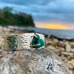 Load image into Gallery viewer, Emerald Hammered Cuff-Jenstones Jewelry
