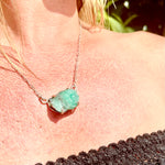 Load image into Gallery viewer, Large Emerald Chain Necklace-Jenstones Jewelry
