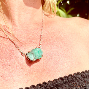 Large Emerald Chain Necklace-Jenstones Jewelry