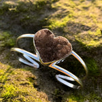 Load image into Gallery viewer, Druzy Quartz Heart Cuff-Jenstones Jewelry
