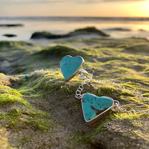Turquoise Heart Ring-Jenstones Jewelry
