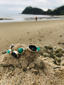 Emerald & Geode Druzy Link Bracelet-Jenstones Jewelry