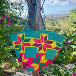 Load image into Gallery viewer, Mochila Turquoise Flower Extra Large Bag-Jenstones Jewelry
