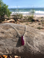 Load image into Gallery viewer, Red Ruby Tear Facet Necklace-Jenstones Jewelry
