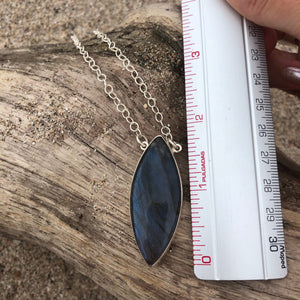 Labradorite Marquis Necklace-Jenstones Jewelry