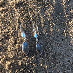 Load image into Gallery viewer, Labradorite &amp; Australian Opal Earrings-Jenstones Jewelry
