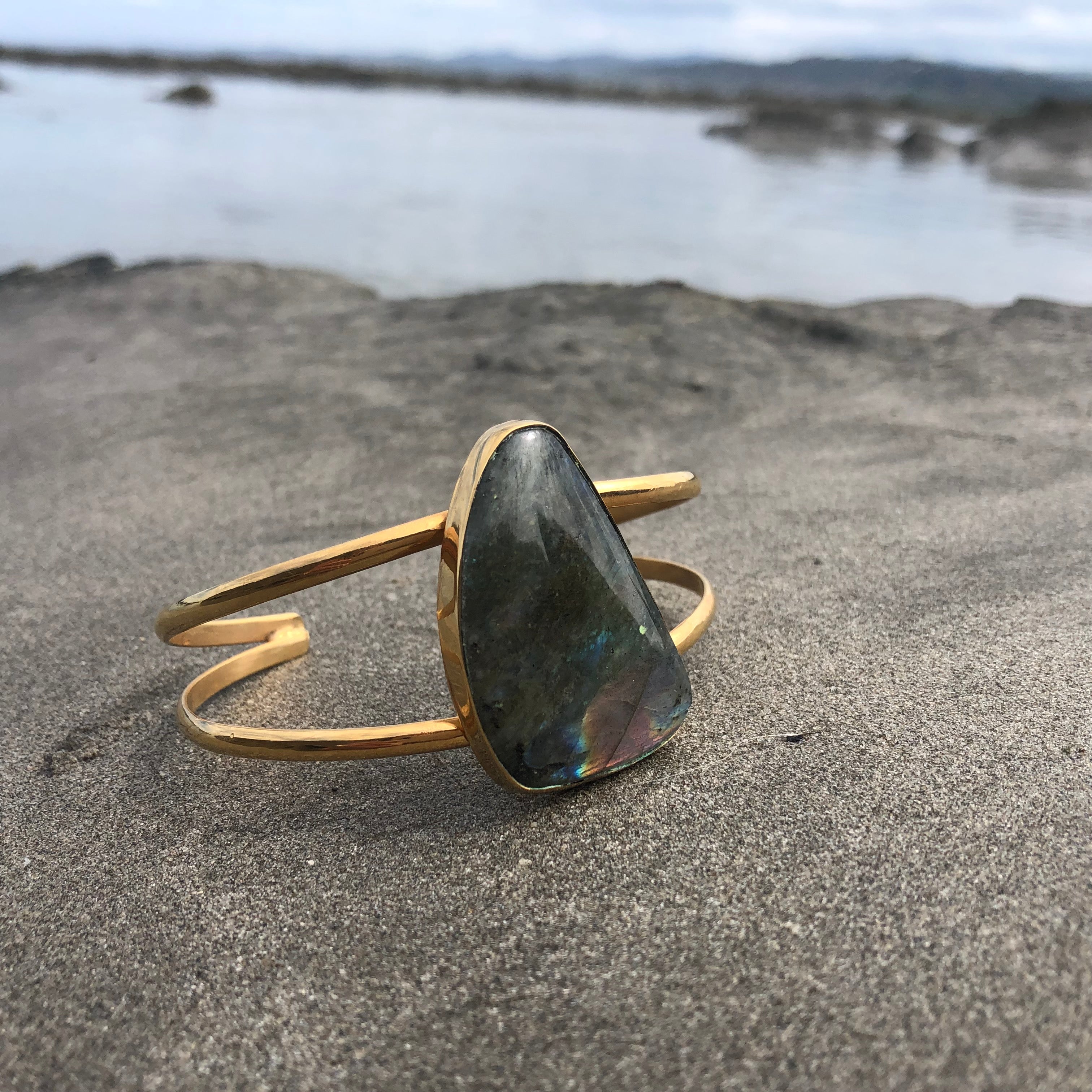 Bronze Labradorite Cuff-Jenstones Jewelry