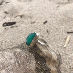 Load image into Gallery viewer, Emerald Sterling Silver Raw Ring-Jenstones Jewelry
