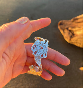Mermaid Del Mar Cuff with Moonstone-Jenstones Jewelry