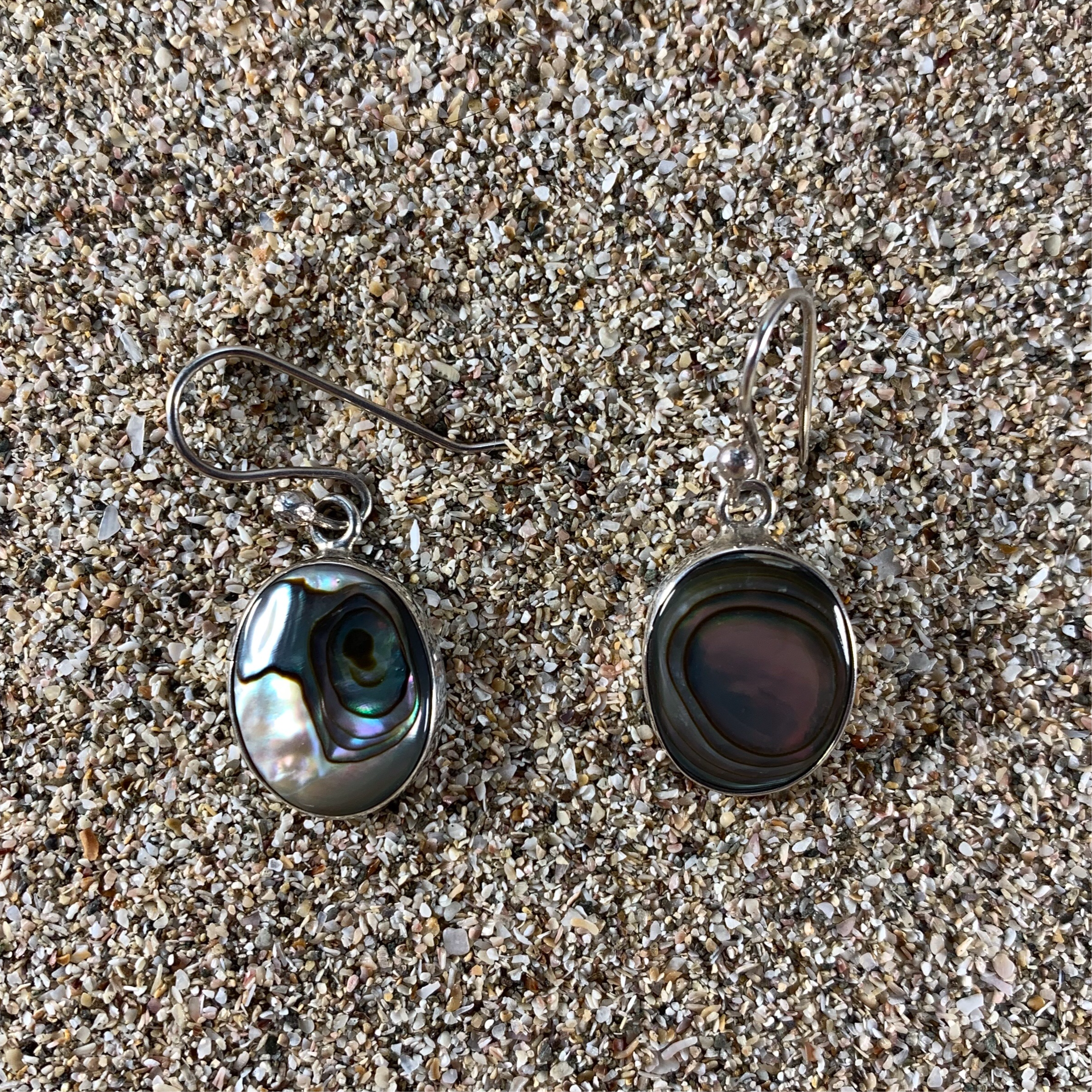 Earrings Abalone Ovals-Jenstones Jewelry