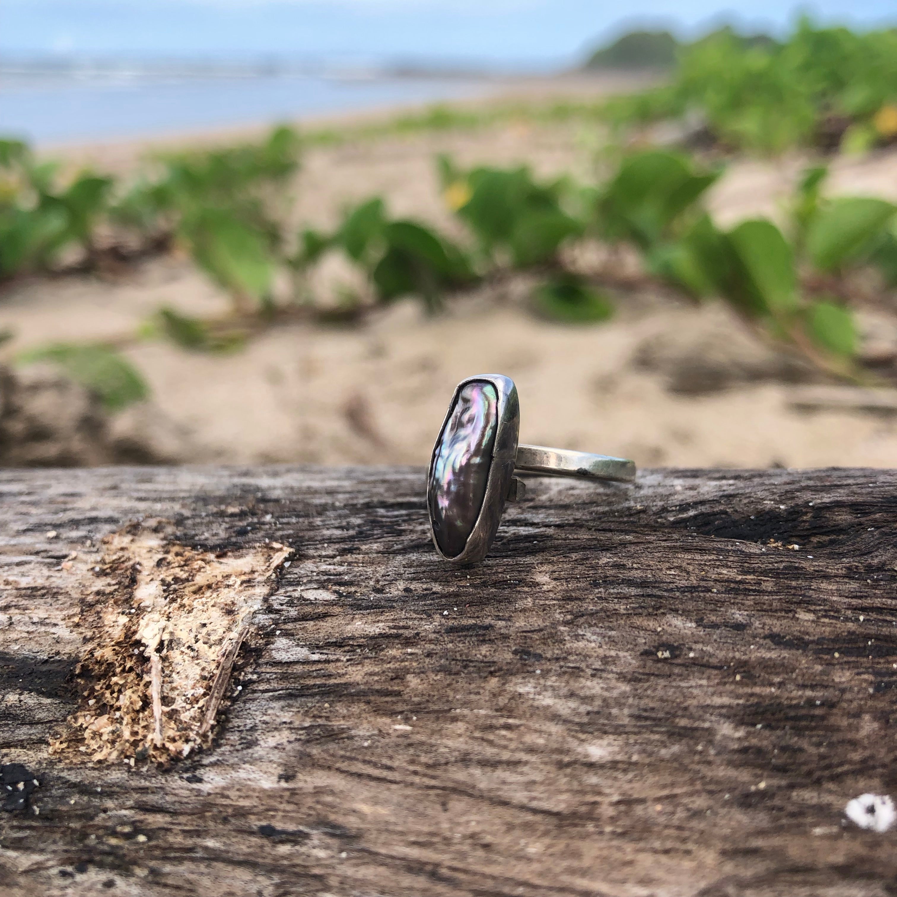 Pearl Ring Black Biwa-Jenstones Jewelry