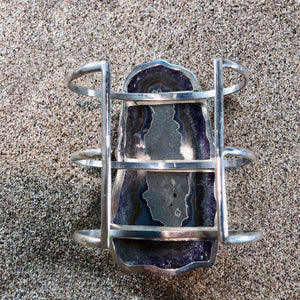 Triple Cuff Amethyst Geode-Jenstones Jewelry