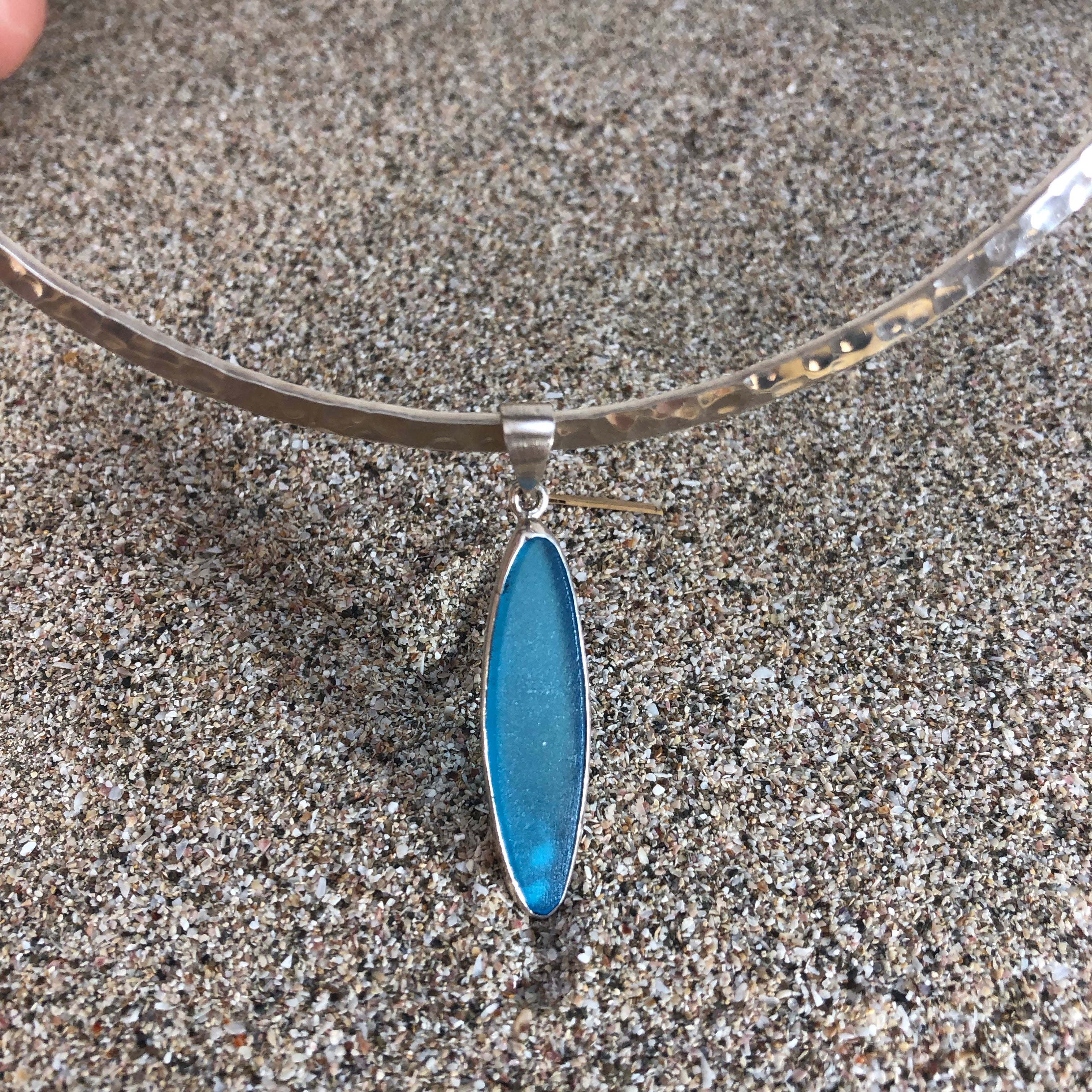 Sea Glass Surf Board Pendant-Jenstones Jewelry