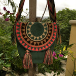 Load image into Gallery viewer, Mochila Green Large with Flap Design-Jenstones Jewelry
