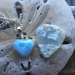 Larimar Heart Pendant-Jenstones Jewelry
