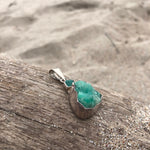 Load image into Gallery viewer, Raw Double Emerald Sterling Silver Pendant-Jenstones Jewelry
