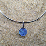 Load image into Gallery viewer, Pendant Blue Rose Druze-Jenstones Jewelry
