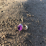 Load image into Gallery viewer, Amethyst Ring Raw crystal-Jenstones Jewelry
