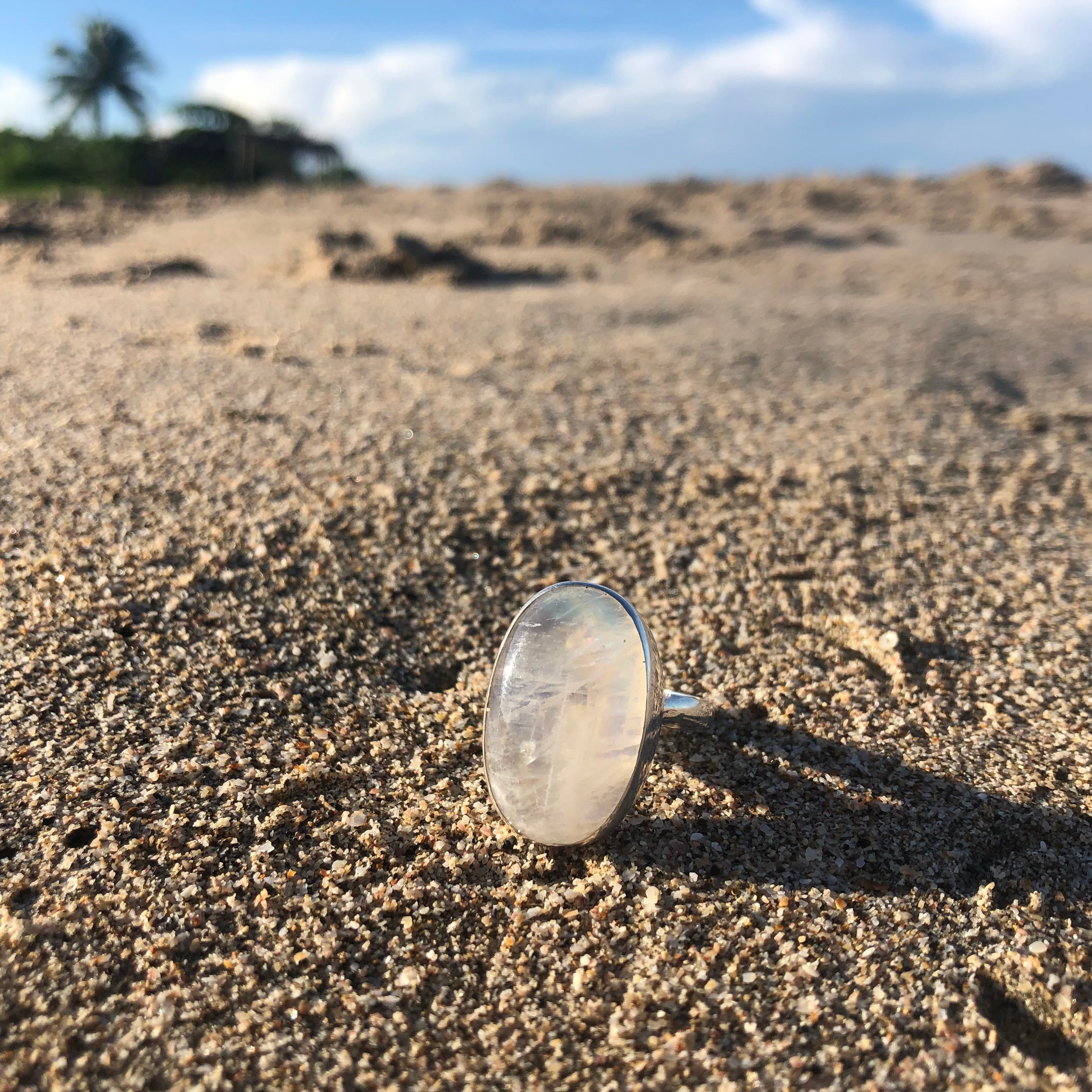 Rainbow Moonstone Oval Ring-Jenstones Jewelry