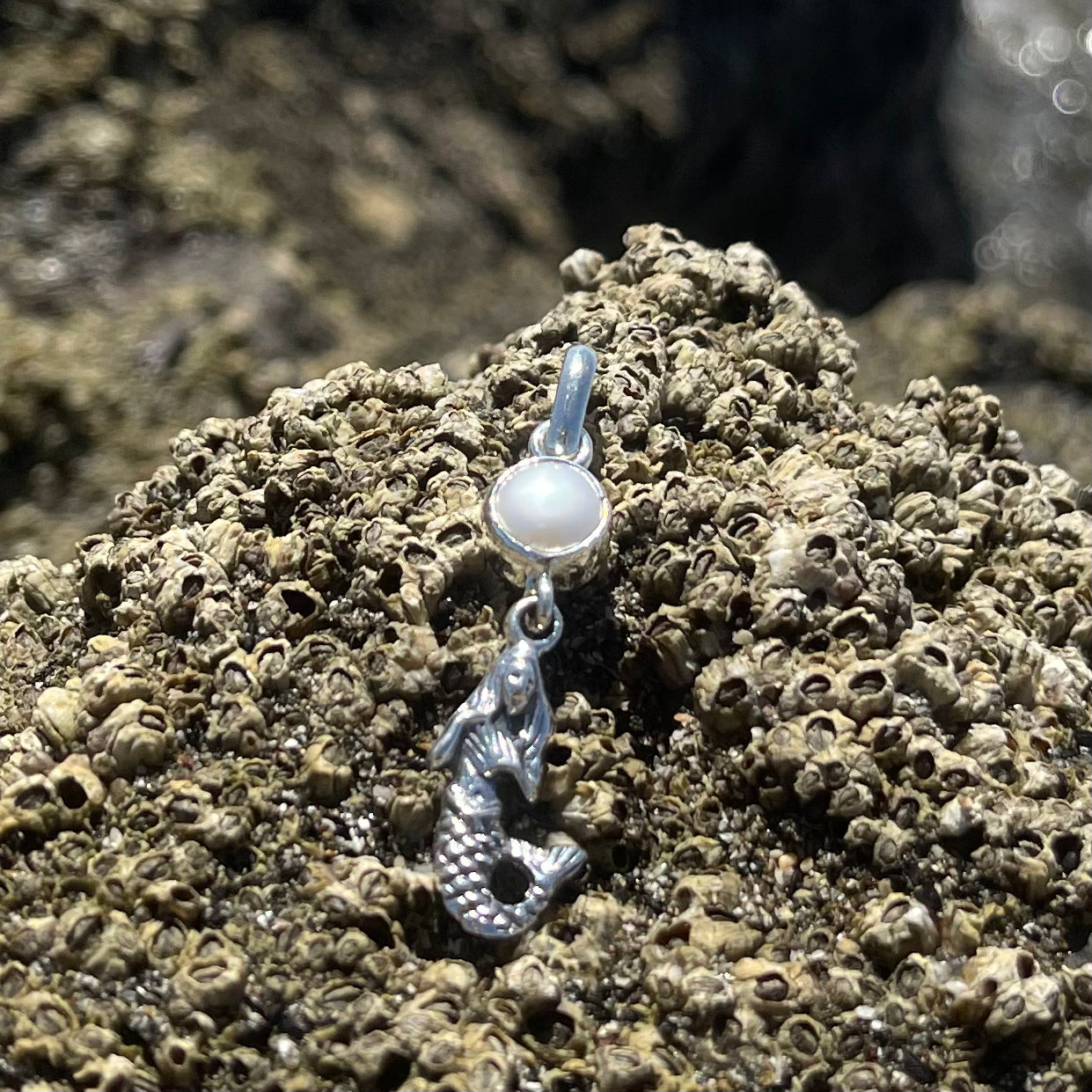 Mermaid & Pearl Pendant-Jenstones Jewelry