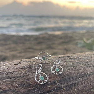 Emerald Peace Earrings-Jenstones Jewelry