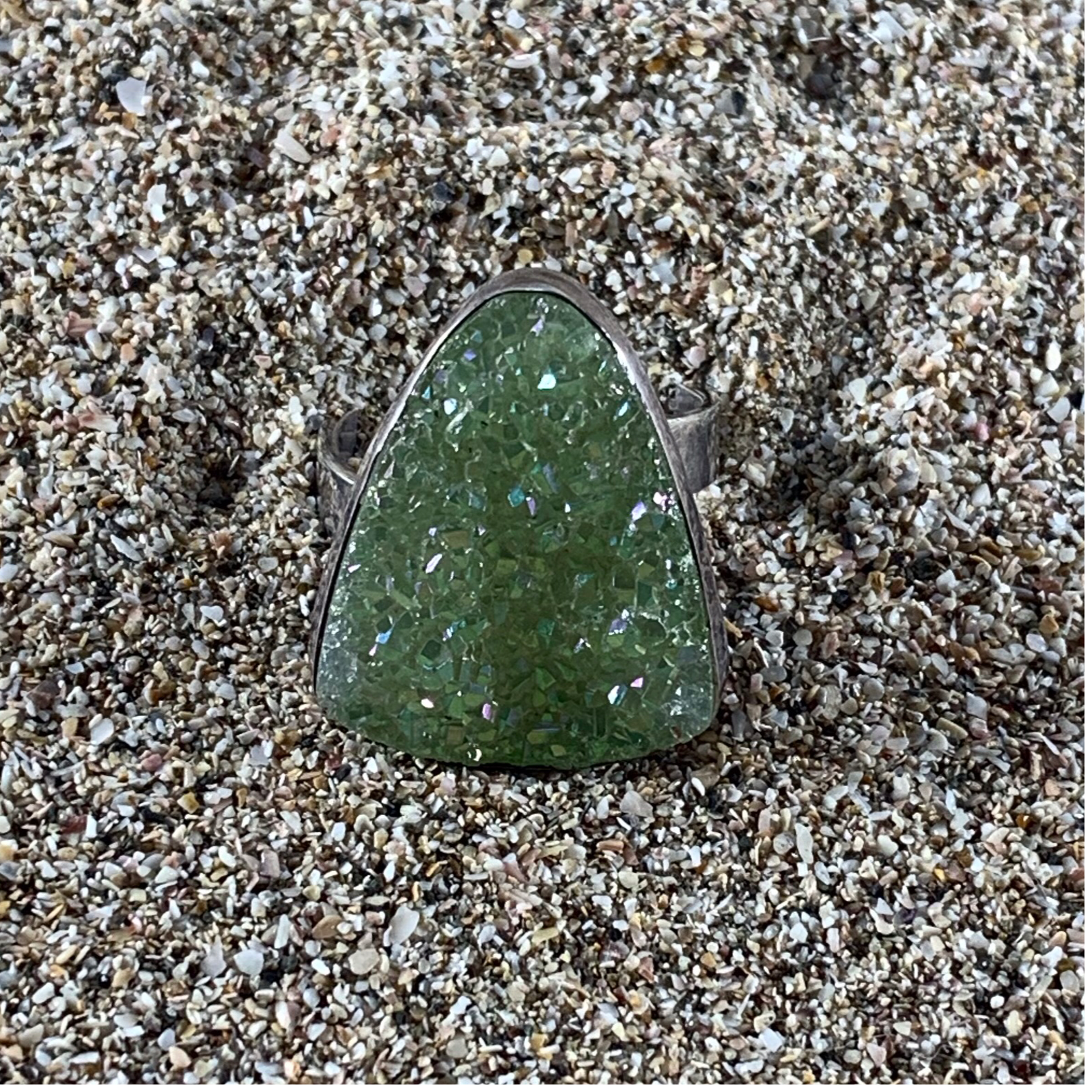 Green Druzy Ring-Jenstones Jewelry