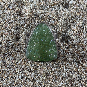 Green Druzy Ring-Jenstones Jewelry