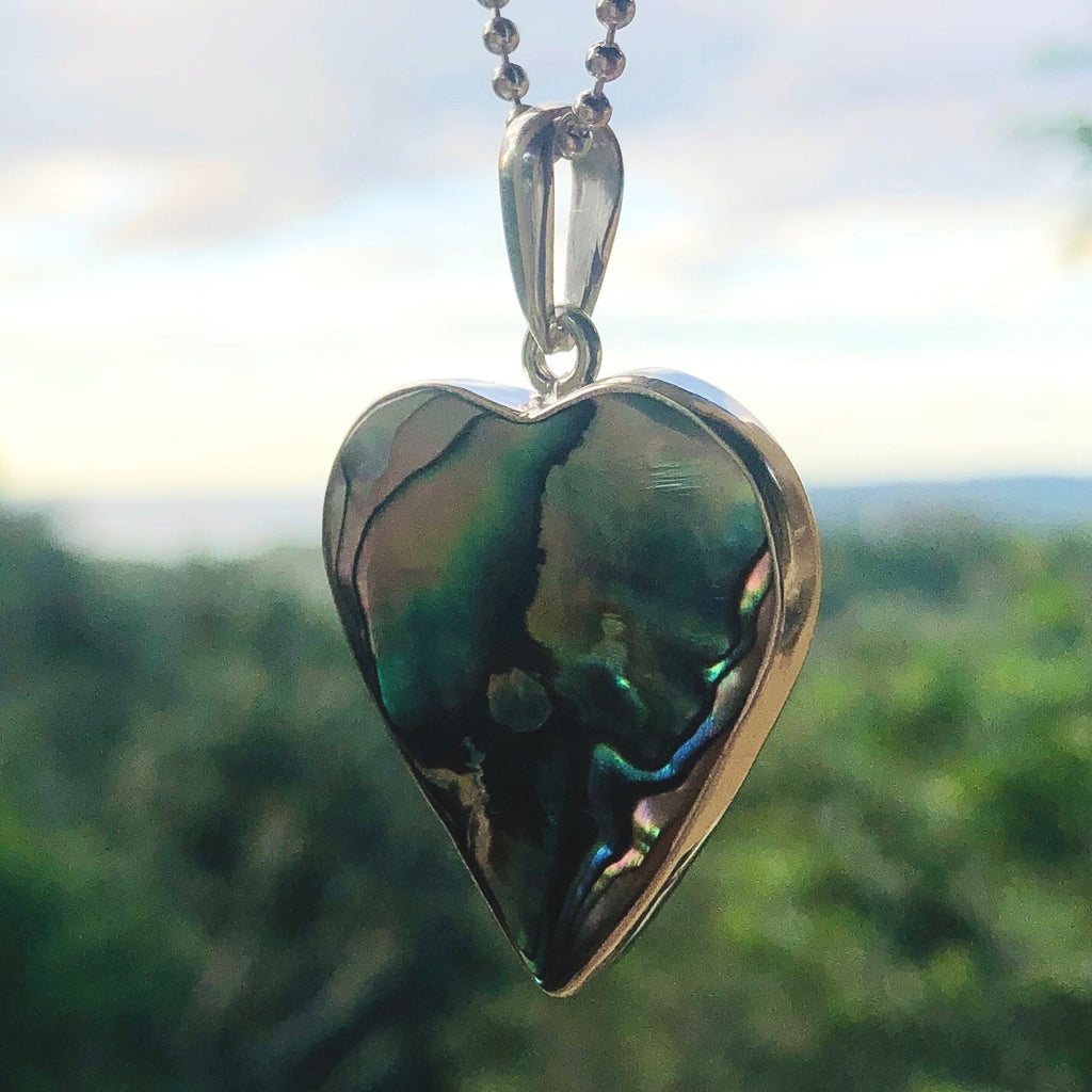 Abalone Heart Pendant-Jenstones Jewelry