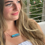 Load image into Gallery viewer, Labradorite Fire Blue Power Necklace-Jenstones Jewelry
