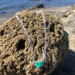 Load image into Gallery viewer, Emerald Chain Necklace-Jenstones Jewelry

