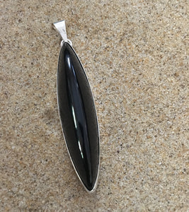 Pendant Sterling and Onyx Shaft-Jenstones Jewelry