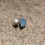 Load image into Gallery viewer, Wrap Around Sea Glass and Pearl Ring-Jenstones Jewelry
