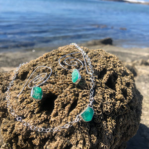 Emerald Chain Necklace-Jenstones Jewelry