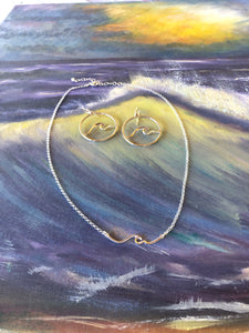 Wave Necklace in Sterling Silver-Jenstones Jewelry