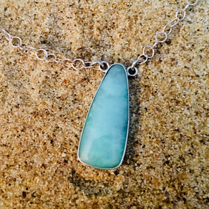 Chrysoprase Chain Link Necklace Sterling-Jenstones Jewelry