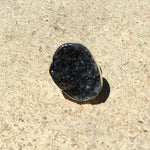 Load image into Gallery viewer, Black Quartz Ring Raw Crystal Cluster Oval-Jenstones Jewelry
