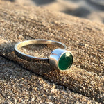 Load image into Gallery viewer, Emerald Ring Round Facet-Jenstones Jewelry
