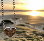 Load image into Gallery viewer, Druzy Quartz Heart Necklace-Jenstones Jewelry
